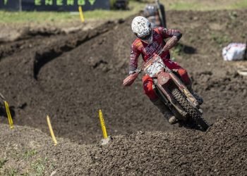 Crosser Astra Honda Racing Team (AHRT), Delvintor Alfarizi di ajang balap motocross tingkat dunia, FIM MXGP 2023 kelas MX2 di Samota, NTB pada Minggu, 25 Juni 2023. (Dok. AHM)