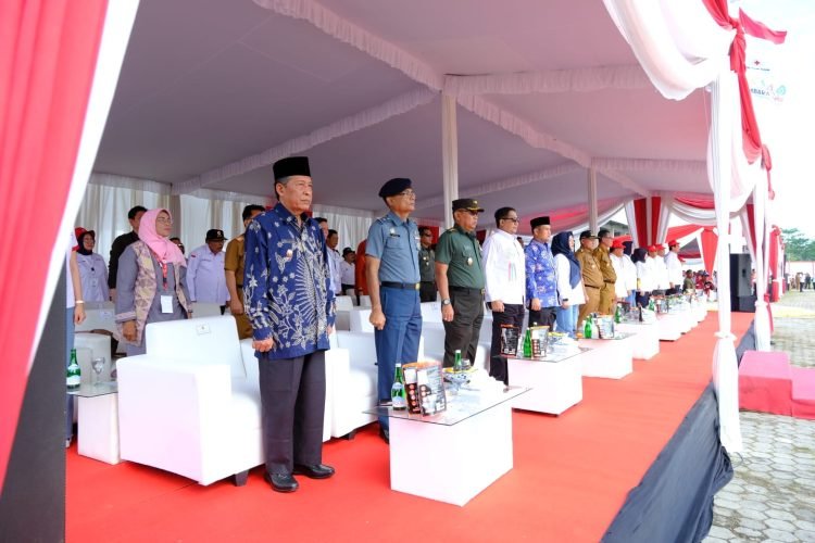 Wagub Abdullah Sani menghadiri Pembukaan JUMBARA PMR Nasional IX 2023di Stadion Kalianda, Kab. Lampung Selatan,  Rabu (04/07/2022). (Foto : Reno : Kominfo)