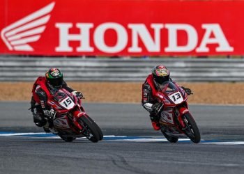 Decksa Almer Alfarezel meraih podium tertinggi pada dua race  di seri ke-4 ajang balap Honda Thailand Talent Cup (TTC) 2023. (Dok. AHM)