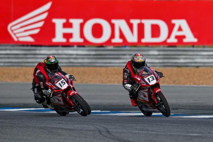 Decksa Almer Alfarezel meraih podium tertinggi pada dua race  di seri ke-4 ajang balap Honda Thailand Talent Cup (TTC) 2023. (Dok. AHM)