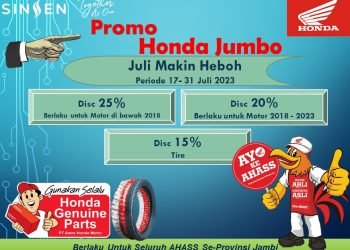 Flyer Promo Honda JUMBO AHASS Jambi (Dok. Sinsen Jambi)