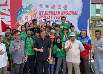 Edi Purwanto pada Penutupan Kejurnas di Ruang Terbuka Hijau Angso Duo Jambi, pada Kamis (27/7). (Dok. realitajambi/Haitami)