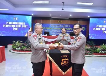 Kegiatan Taklimat Akhir Kegiatan Audit Kinerja Itwasum Polri Tahap II T.A 2023 Aspek Pelaksanaan dan  Pengendalian di Mapolda Polda Jambi pada Selasa, (29/08/2023). (Dok. Humas Polda Jambi)