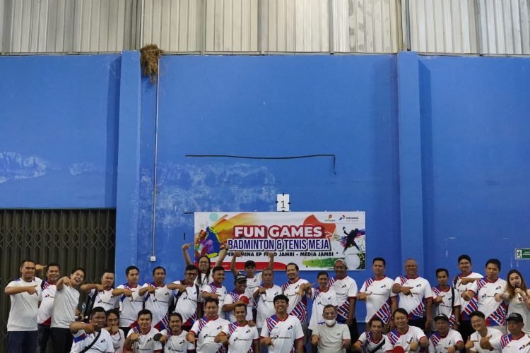 Kegiatan Fun Sport PT Pertamina EP Field bersama Media Jambi di Sport Center Meranti, Kenali Asam Atas, Kota Jambi, Rabu (30/8/2023). (Dok. RJ.COM /Deni)