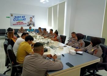 Polda Jambi Gelar Jum'at Curhat bersama PT. Pertamina di Aula meeting kantor Pertamina Kenali Asam Atas, Jumat (11/08/2023). (Dok. Humas Polda Jambi)
