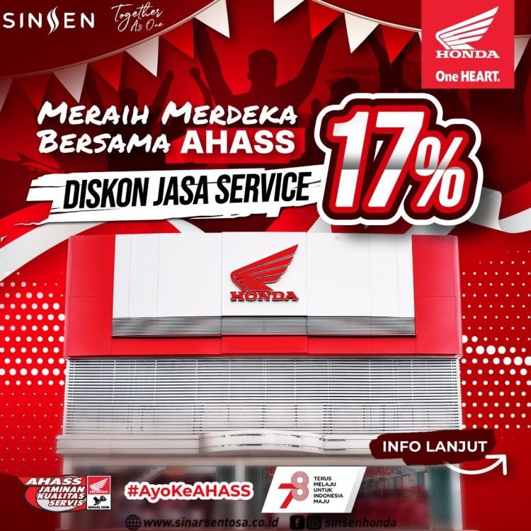Flyer program Sinsen menarik bertajuk “Meraih Merdeka Bersama AHASS". (Dok. Sinsen Jambi)