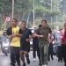 Wakapolda Jambi Olahraga bersama Irwasum dan Irwil 1 Itwasum Polri dikawasan The hok kota Jambi, Rabu, (30/08/2023). (Dok. Humas Polda Jambi)