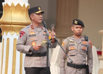 Kapolda Jambi Pimpin Apel Gelar Pasukan Operasi Zebra 2023 di lapangan hitam Mapolda Jambi, Senin (4/9/2023). (Dok.Humas Polda Jambi)