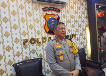 Kapolda Sumatera Utara (Sumut) Irjen. Pol. Agung Setya Imam Effendi saat memberi keterangan di Mapolda Sumut,  Senin (4/8/23). (Dok. Humas Polda Sumut)