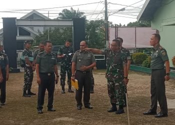 Kasrem 042/Gapu Terima Kunjungan Tim dari Mabesad  di Makorem 042/Gapu, Kota Jambi. Rabu (13/08/2023). (Dok.Penrem 042/Gapu)
