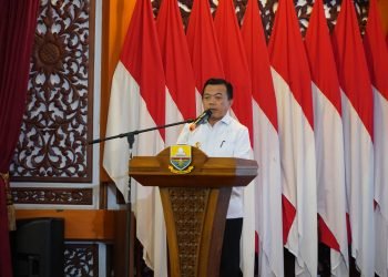 Kegiatan Sosialisasi dan Penguatan Pengendalian Kegiatan Gratifikasi bagi kalangan Pemerintah Provinsi Jambi oleh KPK RI di Auditorium Rumah Dinas Gubernur Jambi, Jumat (15/09/2023). (Foto : Harun - Kominfo)