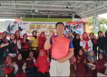 Anggota Fraksi PKS DPRD Provinsi Jambi, Endang Rukmana pada acara Training for Instruktur Senam Nusantara yang diselenggarakan oleh KSN Provinsi Jambi pada Sabtu dan Minggu (16-17/9/23). (Dok. Hadian)