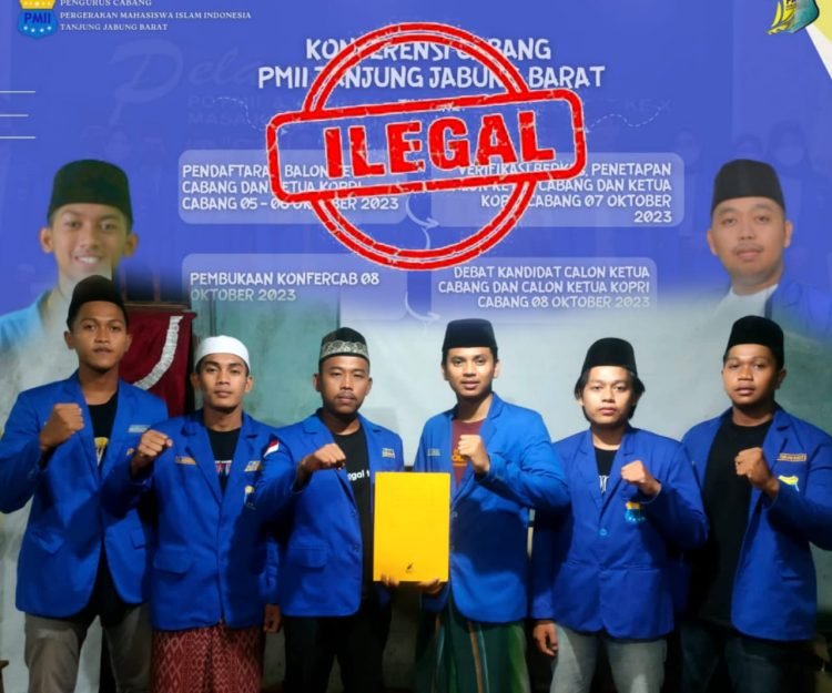 Ketua Komisariat dan Rayon PMII Se-Tanjab Barat di kantor sekretariat Komisariat dan Rayon PMII Se-Tanjab Barat, Jumat (06/10/2023),. (Dok. PMII Tanjab Barat)