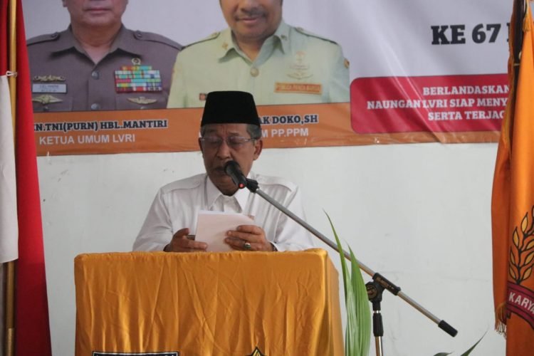 Wagub Sani pada Peringatan HUT LVRI dan HUT PPM di Gedung Tugu Juang Kota Jambi, Rabu (31/01/2024). (Foto: Agus - Kominfo)