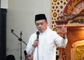 Gubernur Al Haris pada Safari Ramadhan Pertama di Masjid Pahlawan, Desa Sungai Pegeh, Kecamatan Siulak, Jum’at (15/03/2024) (Foto: Harun - Kominfo)