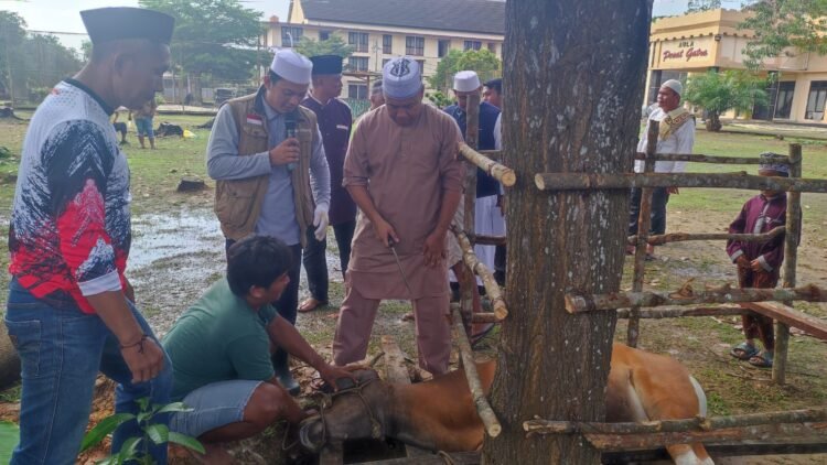 Penyembelihan Hewan Qurban di Mako Brimob, Senin (17/6/24). (Dok. Irwan)