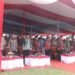 Sekretaris Daerah Provinsi Jambi Dr. H. Sudirman, SH., MH bersama Wali Kota Jambi Dr. dr. H. Maulana, MKM dan para pejabat Forkopimda menghadiri Launching Akbar Jamsostek Kota Jambi 2025 di Lapangan Kantor Wali Kota Jambi, Kamis (22/05/2025). (Dok, Erit - Kominfo)